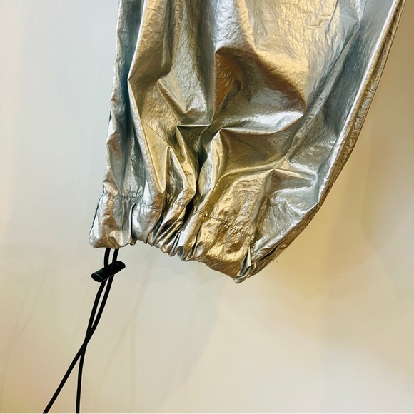 Zara | Metallic Silver Parachute Cargo Pants - Picture 6 of 13